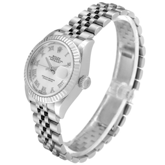 Rolex Datejust 28 Steel White Gold Ladies Watch 279174 Box Card