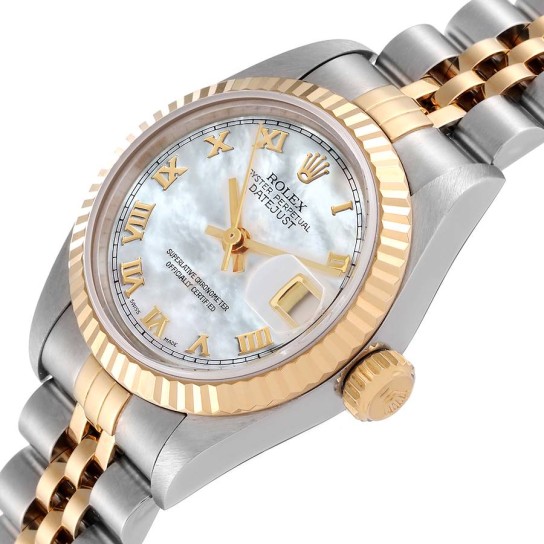 Rolex Datejust Steel Yellow Gold MOP Dial Ladies Watch 69173