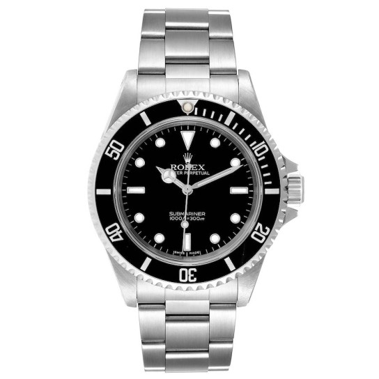 Rolex Submariner 40mm Non-Date 2 Liner Steel Mens Watch 14060 Box Card