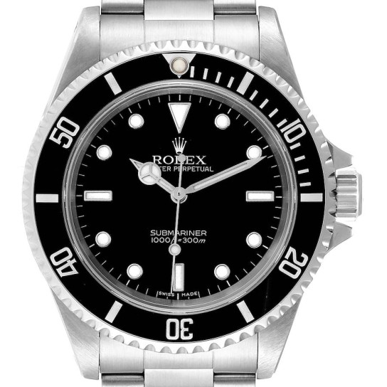 Rolex Submariner 40mm Non-Date 2 Liner Steel Mens Watch 14060 Box Card