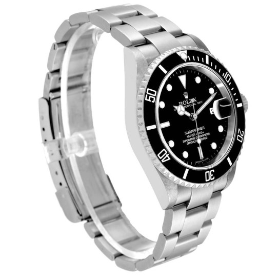 Rolex Submariner Black Dial Steel Mens Watch 16610