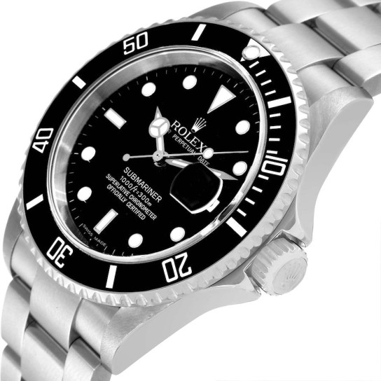 Rolex Submariner Black Dial Steel Mens Watch 16610